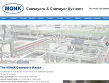 Tablet Screenshot of monk-conveyors.com